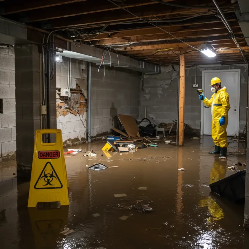Flooded Basement Electrical Hazard in Cherokee County, OK Property