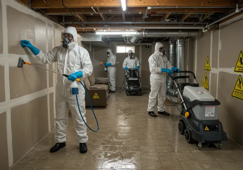 Basement Moisture Removal and Structural Drying process in Cherokee County, OK